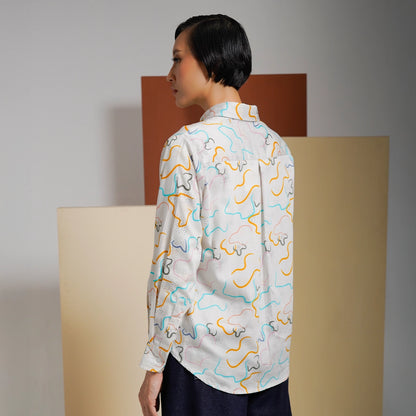 Athaya Top Flower White