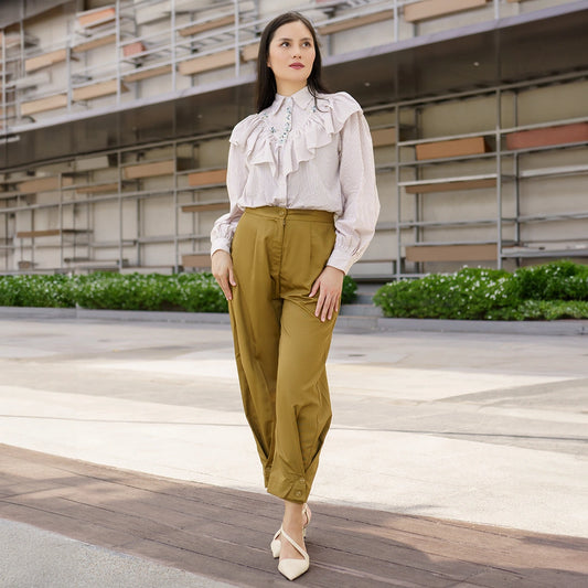 Bria Top Stripe Khaki