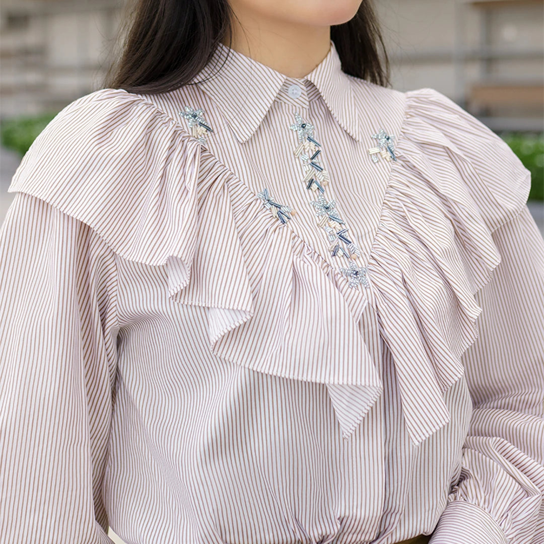 Bria Top Stripe Khaki