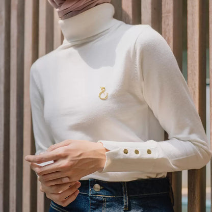 Nafa Turtle Neck Coconut Milk