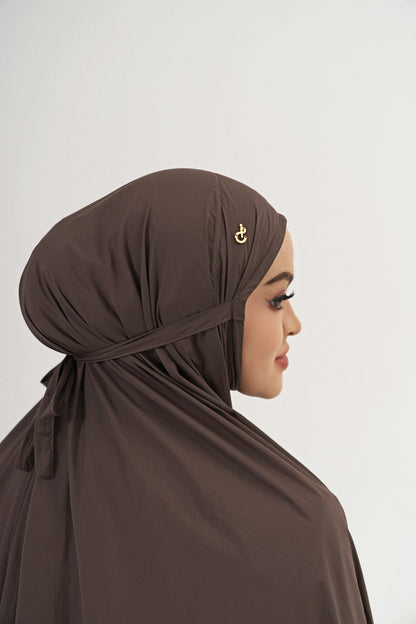 Glennys Mukena Prayer Set Dark Brown