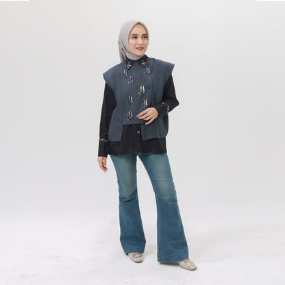 Elvara Vest Dark Grey