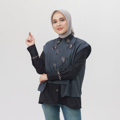 Elvara Vest Dark Grey