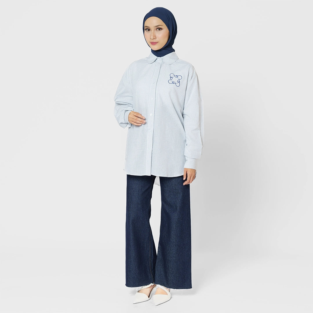 Finqya Top Gingham Dove