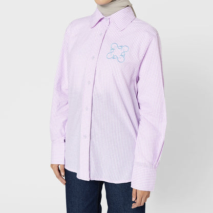 Finqya Top Gingham Lavender
