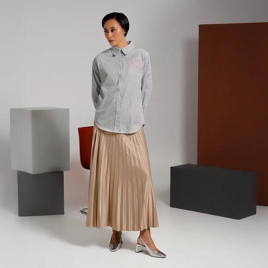 Finqya Top Stripe Quiet Grey