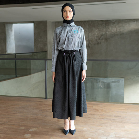 Finqya Top Gingham Raven