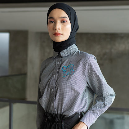Finqya Top Gingham Raven