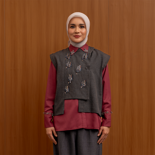 Elvara Vest Dark Grey