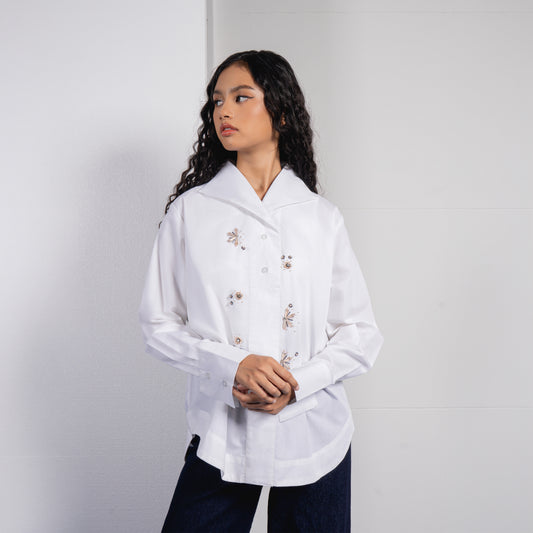 Laren top Broken White