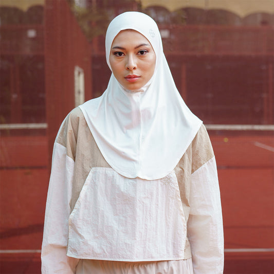 Leeza Sport Hijab Broken White