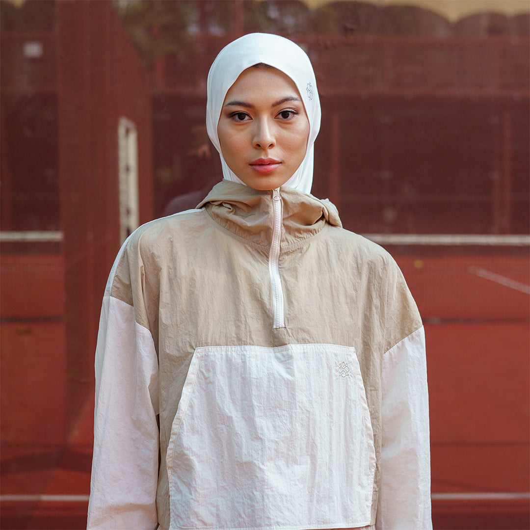 Leeza Sport Hijab Broken White