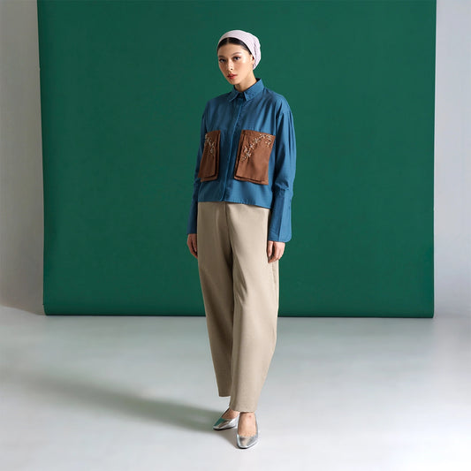 Merryn Top Teal Blue