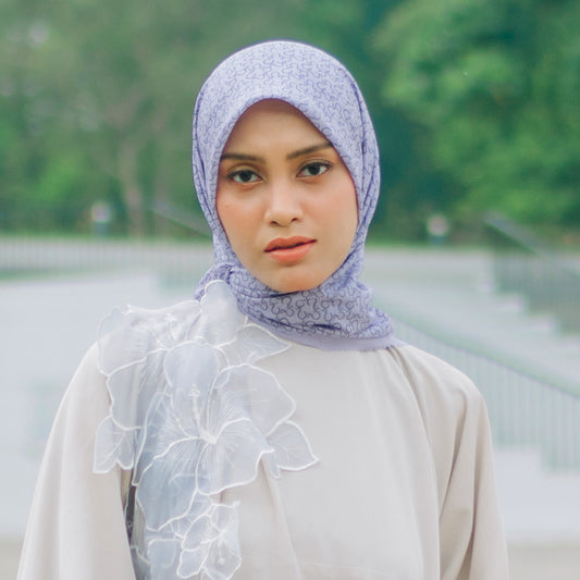 Monogram Scarf Purple Rose