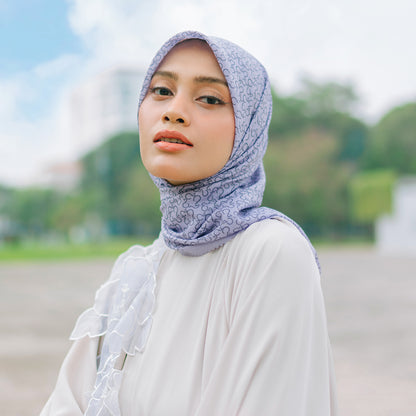 Monogram Scarf Purple Rose