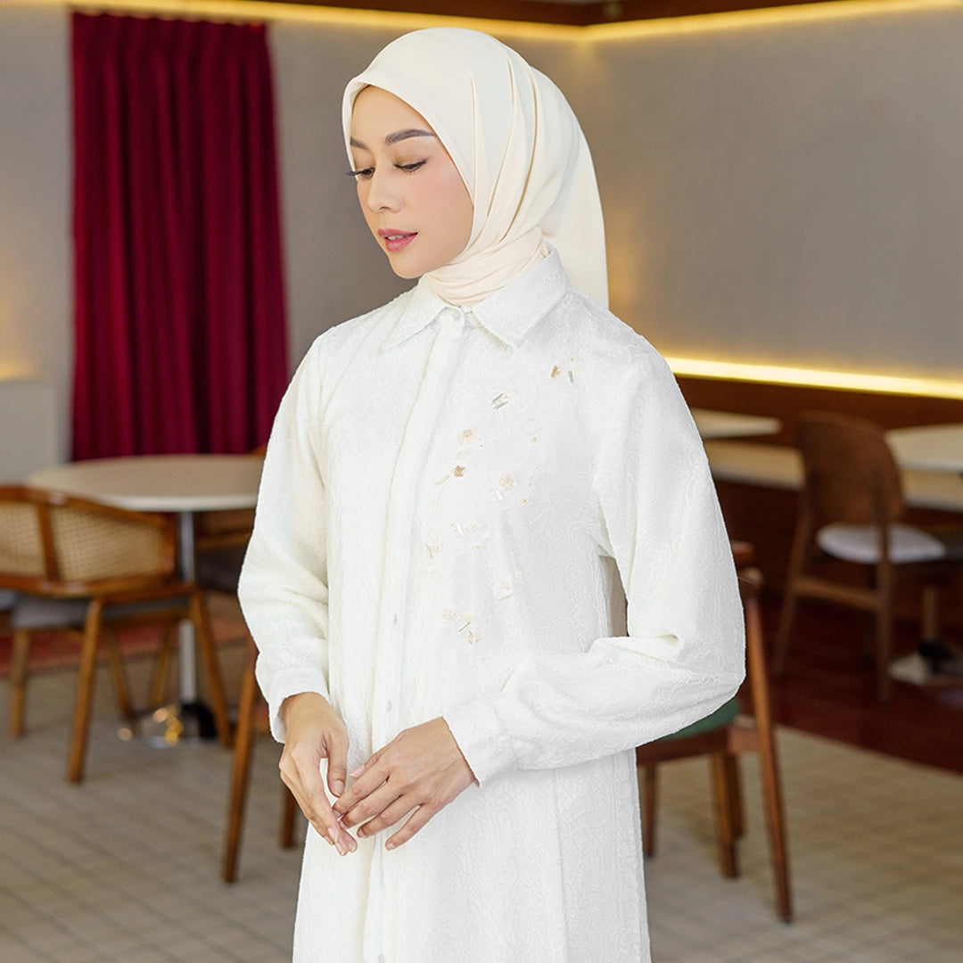 Nadine Dress Broken White