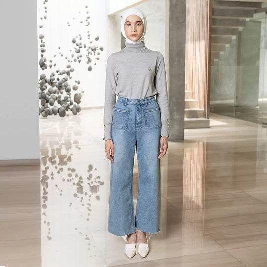 Nafa Turtle Neck Quite Grey