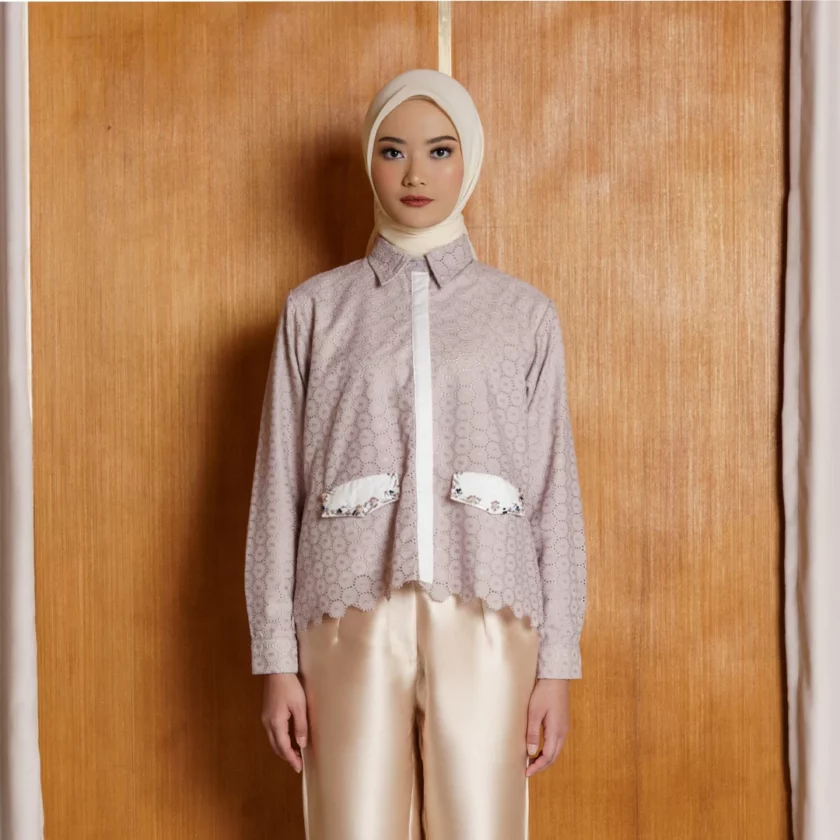 Odelia Top Khaki - Image 2