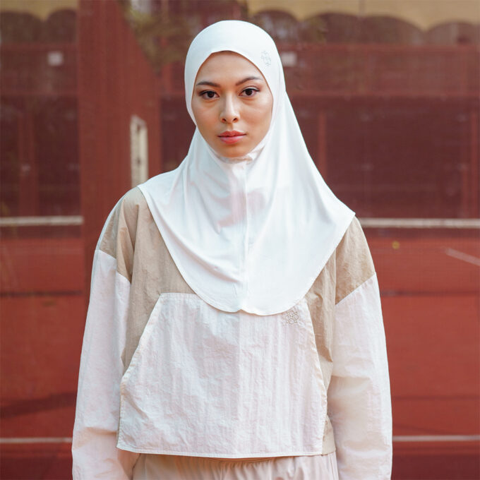 Leeza Sport Hijab Broken White