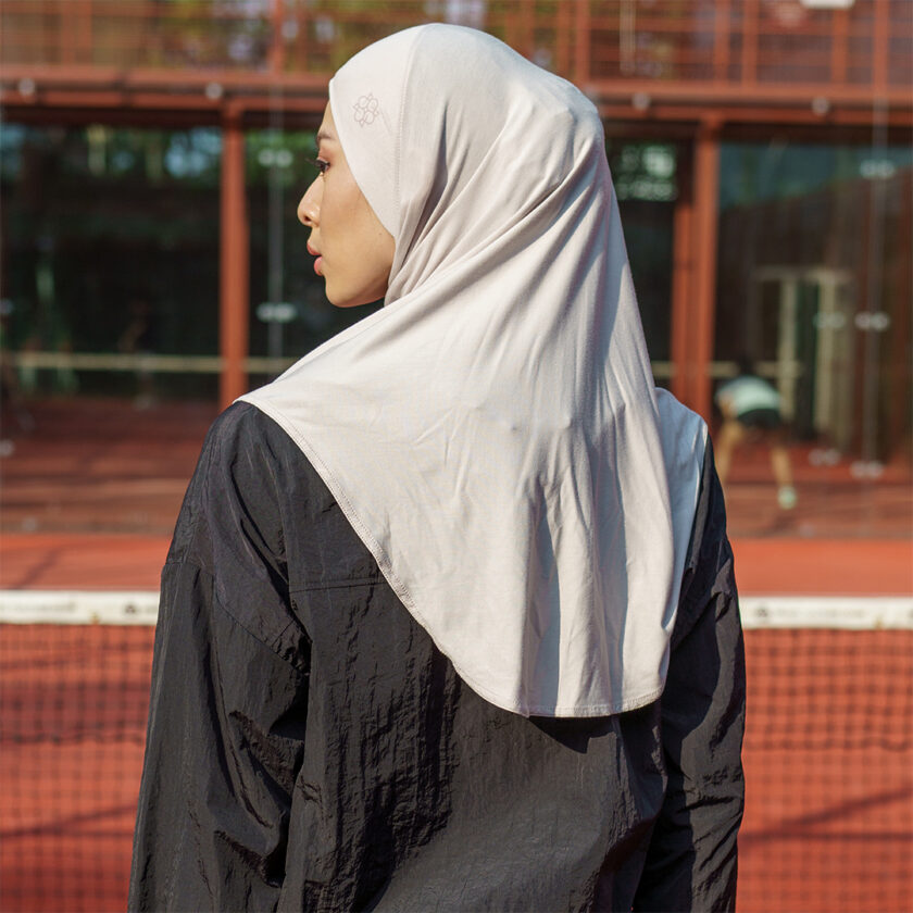 Leeza Sport Hijab Neutral Bone - Image 2