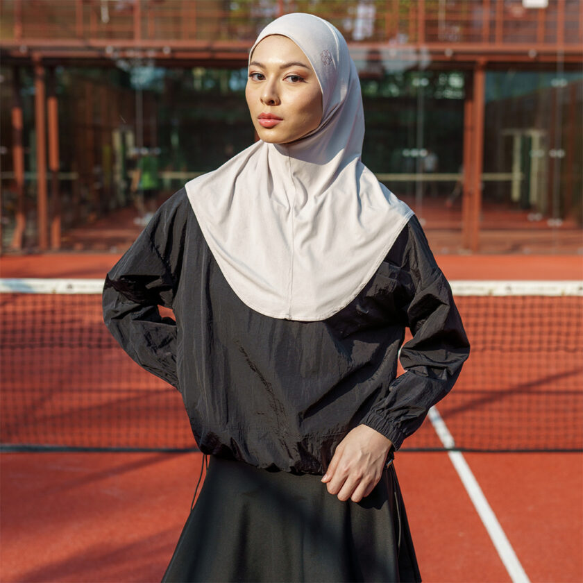 Leeza Sport Hijab Neutral Bone - Image 3