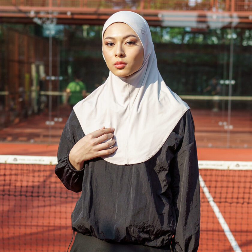 Leeza Sport Hijab Neutral Bone - Image 4