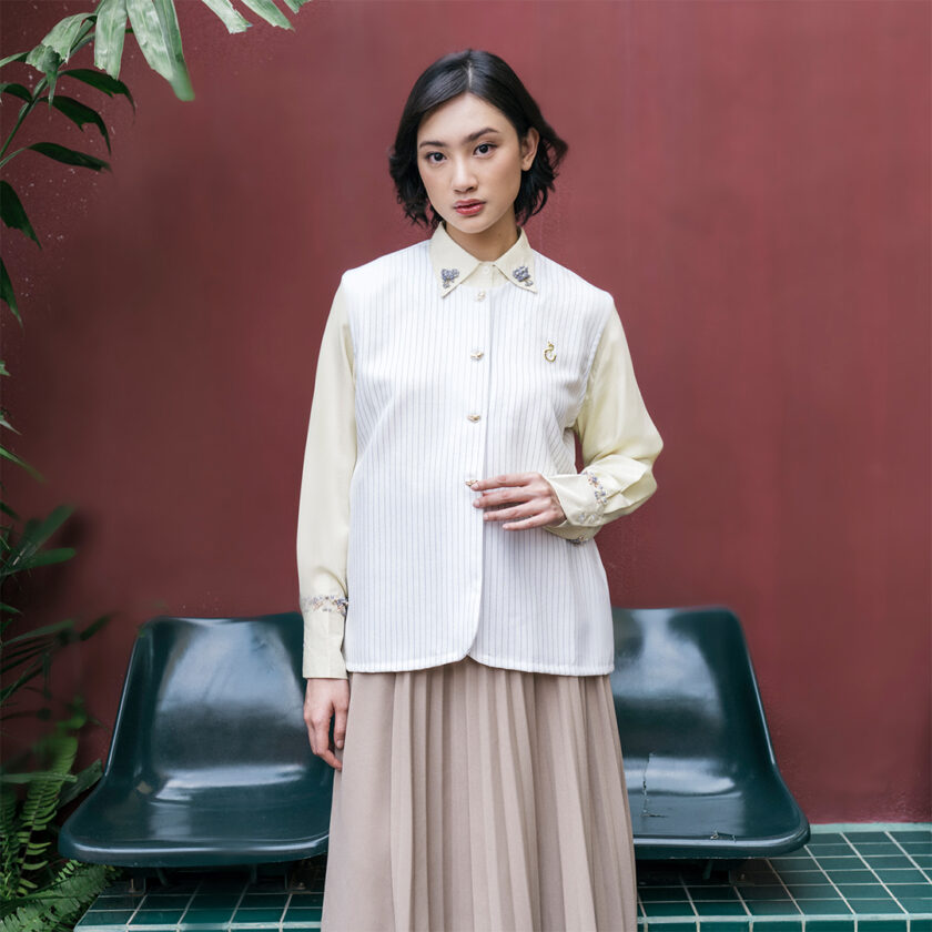 Denia Vest Broken White