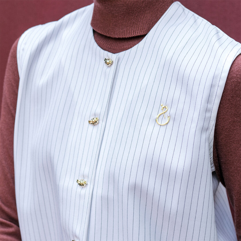 Denia Vest Broken White - Image 3