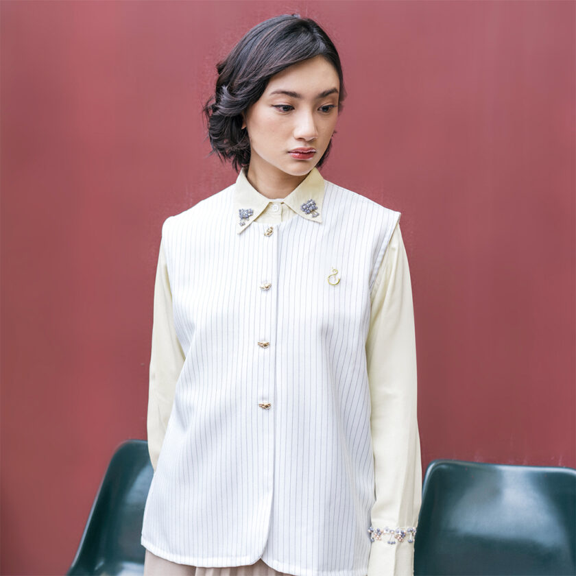 Denia Vest Broken White - Image 2