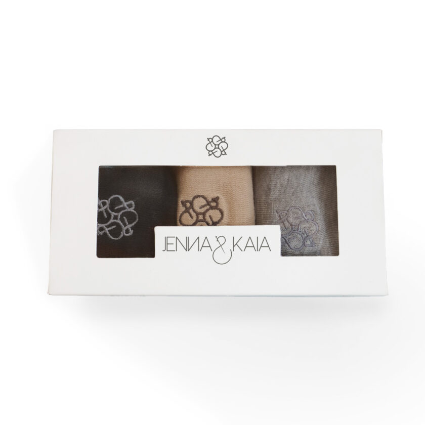 Lena Sock Bundling 1 (Black, Cream, Grey)